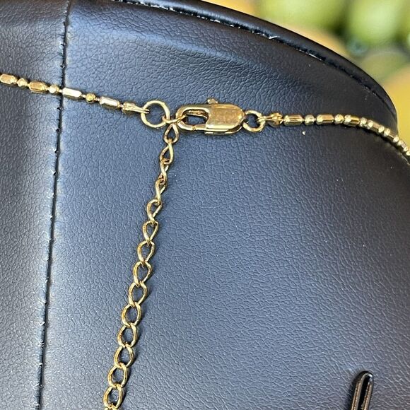 CAMROSE & KROSS Jacqueline Kennedy JBK Red & Gold Cross Necklace in Box - Picture 6 of 8